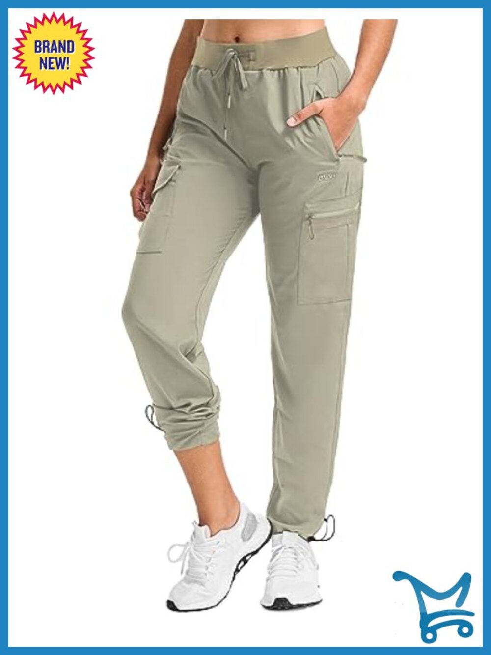 BVVU Women's Hiking Pants Lightweight Quick Dry Waterproof Cargo Joggers